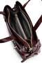 Women's Faux Leather Burgundy Shoulder Bag - 5