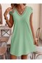 Rochie mini, verde - XS - 4