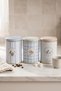 3 Piece Round Metal Decorative Box 9 cm X 14 cm / Spring Birds
