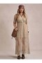 Rochie maxi, bej - 1XL - 4