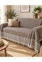 N Nevora 170X210 cm Tufted Zigzag Patterned Multi-Purpose Sofa Cover and Sofa Shawl - 5