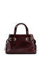 Women's Faux Leather Burgundy Shoulder Bag - 3