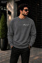 Men's Stand Out Calligraphy Written Crew Neck Casual Regular Fit Sweatshirt