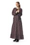Long Sleeve Eleni Flannel Violet Pattern Winter Long Dress Purple Purple - 8