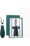 Yelajoy 3-Piece Eagle Beak Nail Clipper Set,Professional Stainless Steel Grooming Kit with Wide Anti-Splash Jaw,Green