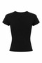Women's Printed Fitted Baby Tee Short Sleeve Cotton Slim Fit T-Shirt - 2