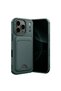 Apple iPhone 17 Pro Max Kelvin Silicone with Business Card Holder - Dark Green