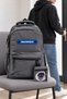 Dark Gray Backpack with External Mascot and Wallet Set for Daily Use 50X36X20 cm - 2