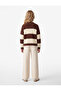 Long Sleeve Crew Neck Striped Sweater - 3
