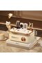 Light Luxury Tissue Box and Desktop Organizer,Cream Napkin Storage Box for Living Room,Bathroom,and Dresser