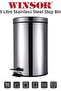 Stainless Steel Pedal Dustbin with Removable Inner Bucket | Trash Can Round Shape Dustbin for Bathroom, Home, Kitchen, washrooms, Room and Office (5.0 ltr) - 2