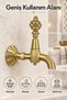 Golden Rice 180 °   Rotating Hammam Kurna Faucet Decorative Hammam Bathroom Sauna Ottoman Fountain - 2