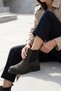 Anthracite Nubuck Genuine Leather Women's Elastic Boots Lightweight Casual Style New Season Women's Boots & Booties 100% Real Leather - 2
