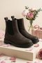 Anthracite Nubuck Genuine Leather Women's Elastic Boots Lightweight Casual Style New Season Women's Boots & Booties 100% Real Leather - 6