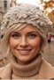 Women's Floral Motif Embossed Knitted Knitwear Winter Beanie