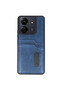 Xiaomi Redmi 13C Case Sara Leather Case with Business Card - Navy Blue - 2