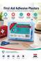 SmartTherapy 55-Piece First Aid Kit with 36 Waterproof Plasters, Adhesive Tape, Pharmapad & Pharmapore Dressings, Gauza Bandage, Scissors, Usage Guide & Reusable Blue Storage Case - 4