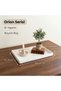 Large Size Unbreakable Handmade Antique White Tray - Orion Series 29X47X3.5 cm