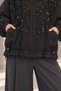 Women's Premium Transparent Modal Jacket with Full Lace Lining and Sequin Embroidery Bomber Jacket - 3