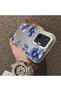 Poco F7 Compatible Elegant Flower Case, Blue Flower Golden Branch Creative Flat Printing - 2
