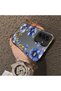 Samsung Galaxy A17 4G/5G Compatible Elegant Flower Case, Blue Flower Golden Branch Creative Flat Print - 2