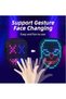 Led Mask with Gesture Sensing Transforming Light Up Luminous Digital Glow Mask Type-C Charging Port for Rave Party Masquerade Costume Cosplay Party - 3