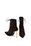 Genuine Suede Leather Women's Boots 381 Brown Suede (Brown Suede) - 6