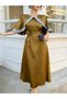 Rochie maxi, kaki - L - 7