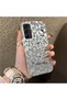 Samsung Galaxy A25 Compatible Gray Leopard Pattern Phone Case, Star English Art Print