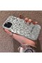 Samsung Galaxy A35 Compatible Gray Leopard Pattern Phone Case, Star English Art Print - 5