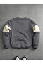 Unisex Half-Zip Los Angeles Printed Double Color Stand Collar 100% Cotton Sweatshirt - 3