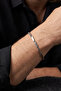 Men's Steel Necklace Bracelet Set Chain 2.7 mm Thin Polite Cube Triangle Model Set - 6