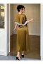 Rochie maxi, kaki - L - 2