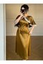 Rochie maxi, kaki - L - 4