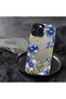 Realme C51/C53 Compatible Elegant Flower Case, Blue Flower Golden Branch Creative Flat Print - 5