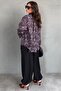 Burgundy Plaid Pattern Oversize Women's Shirt Mg2900 - 3