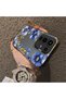 Infinix Note 50/Note 50 Pro Compatible Elegant Flower Case, Blue Flower Golden Branch Creative Flat Print - 2