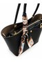 Black Women's Scarf Detailed Hand and Shoulder Bag Stylish, Convenient, High Quality and Modern Design - 5