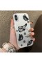iPhone X/Xs Compatible Plain Feel Case, Line Butterfly Daisy English Slogan Pattern