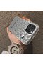 iPhone 16 Pro Max Compatible Gray Leopard Pattern Phone Case, Star English Art Print - 2
