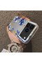 iPhone 17 Pro Compatible Elegant Floral Case, Blue Flower Golden Branch Creative Flat Print - 2