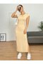 Rochie maxi, bej - M - 4