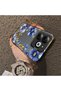 Elegant Flower Case Compatible with Tecno Spark 20C, Blue Flower Golden Branch Creative Flat Print - 2