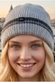 Women's Striped Folded Knitwear Knitted Winter Beanie - 7