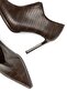 Women's Coffee Crocodile Snake Print Pointed Toe V-Cut Slim High Heel Stiletto - 5