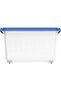 55L Clear Plastic Storage Box with Wheels and Lockable Lid from Cosmoplast - 2