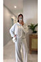 Yotte Gray Striped Hooded Sweatpants Set - 3