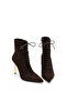 Genuine Suede Leather Women's Boots 381 Brown Suede (Brown Suede) - 4