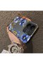 Vivo V60 Lite 4G/5G Compatible Elegant Flower Case, Blue Flower Golden Branch Creative Flat Print - 2