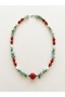 Natural Stone Tomato Pendant with Howlite and Aventurine Details - 2